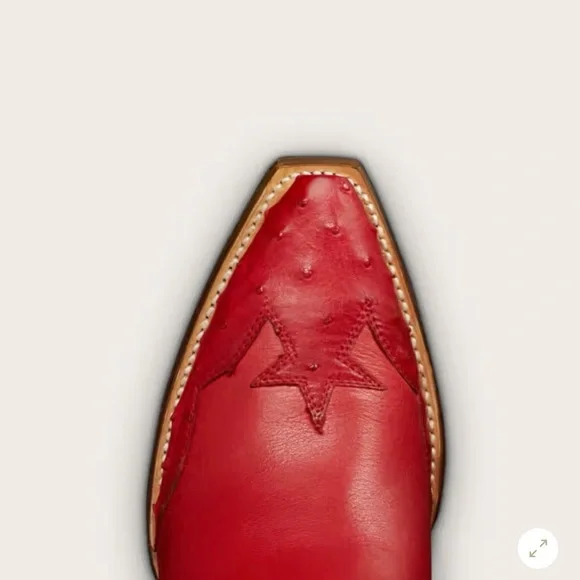 Tecovas | The Annie Eagle 🦅 🇺🇸 Barn Red Cowhide | Genuine Ostrich | 11B - Picture 4 of 17